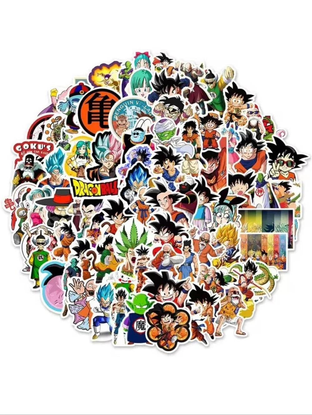 Dragon Ball Character Sticker Pack - Colorful Assorted Kids Toys